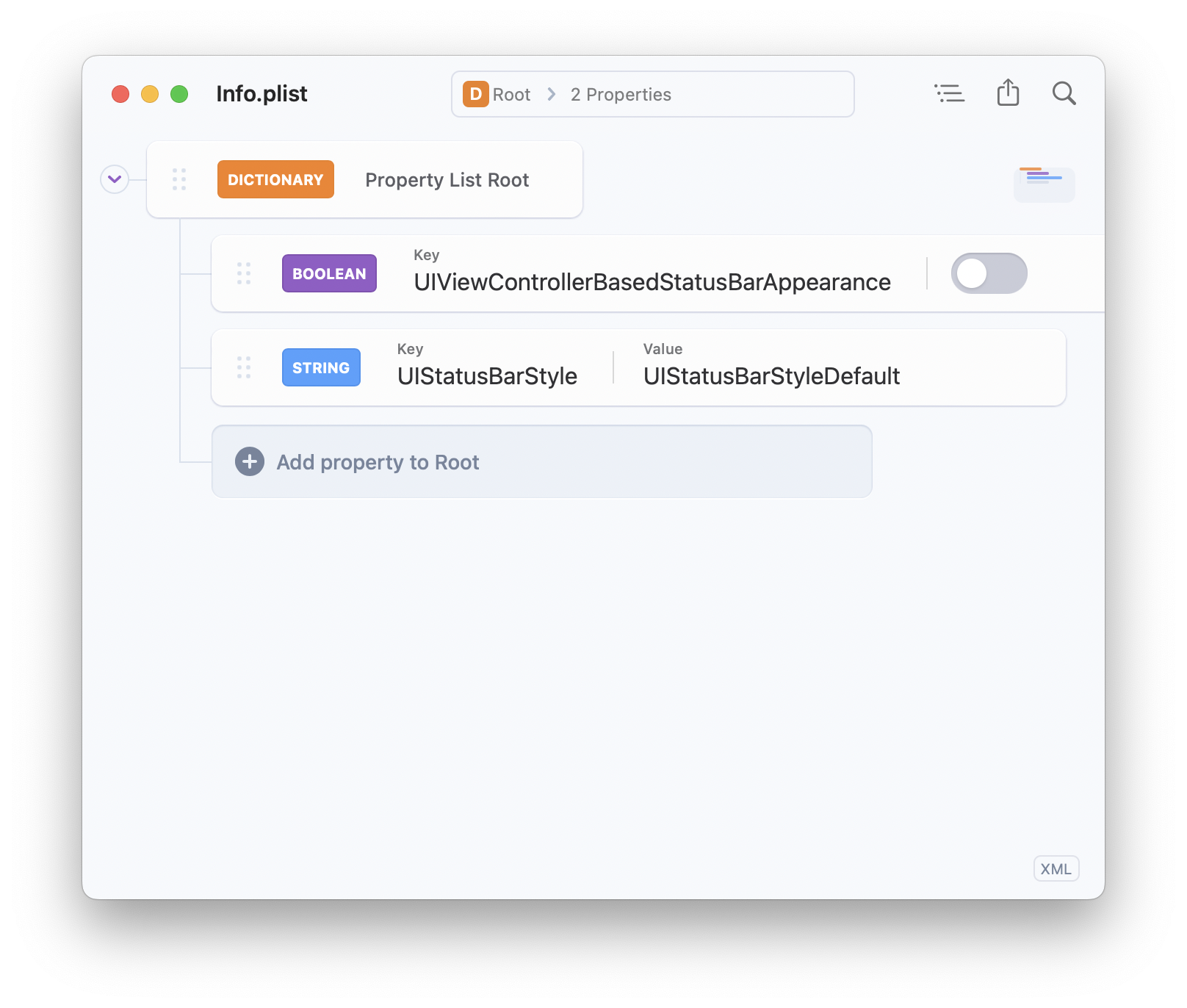 An image of the Penguin app configured with the above settings
